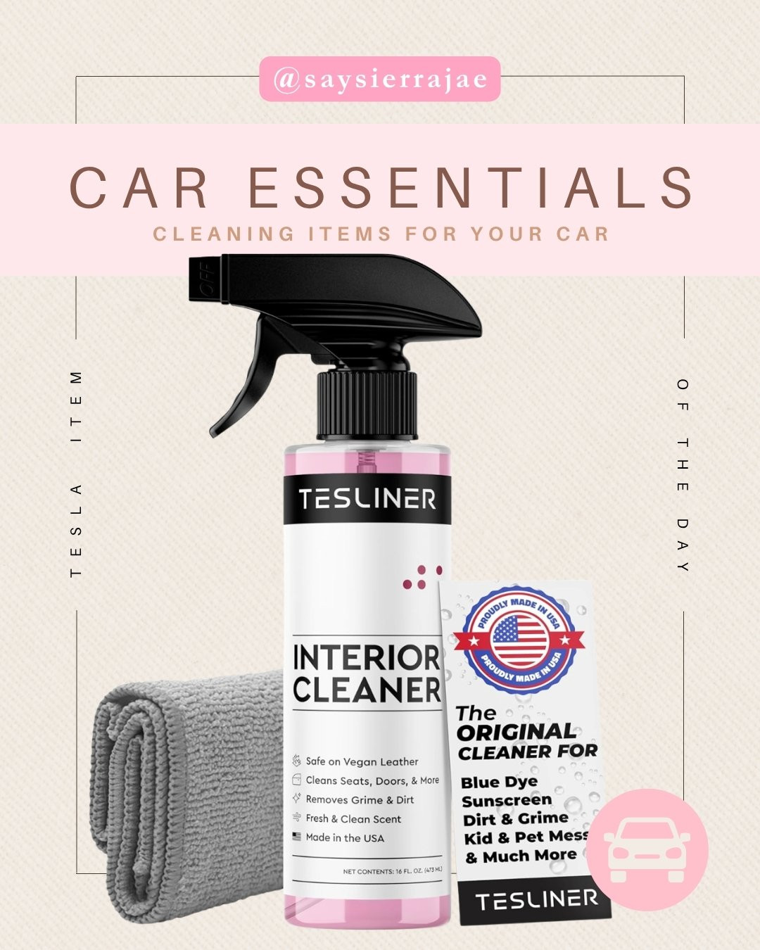 Kept your Tesla's interior fresh and clean with this vegan leather cleaner. Perfect for removing dirt, grime, and stains.  

 #LTKdayinmylife #LTKvlog #LTKTravel