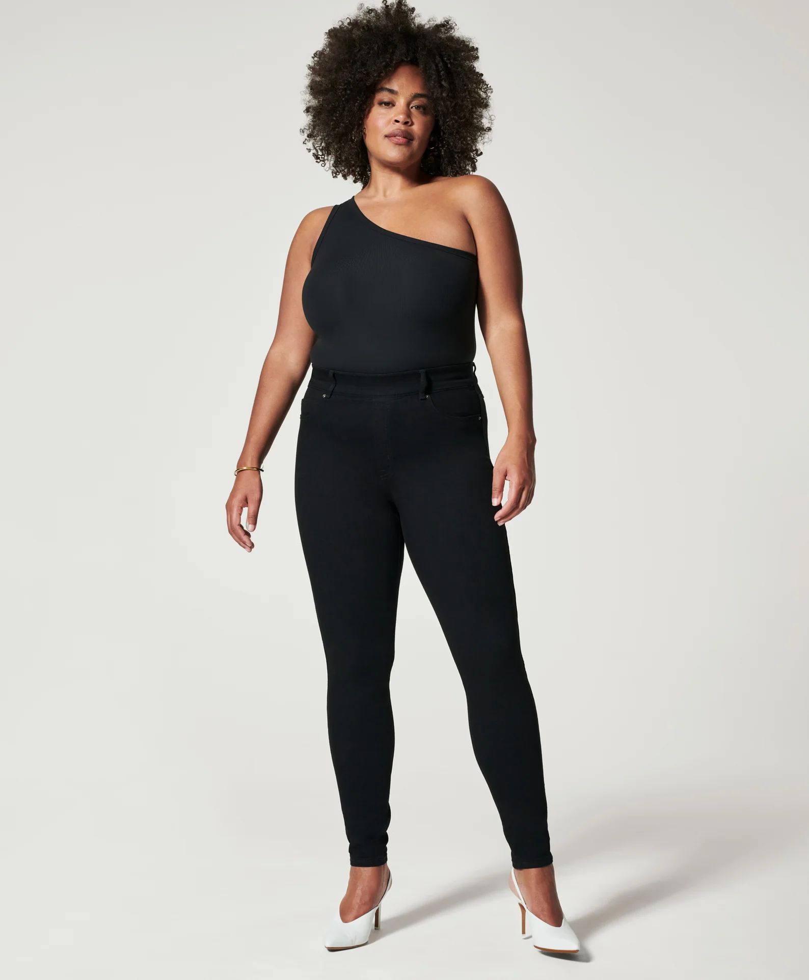 Suit Yourself Ribbed One Shoulder Bodysuit | Spanx
