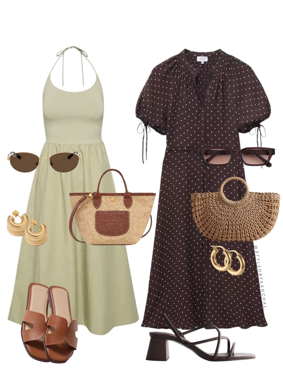 Sage & espresso. 🌿 🤎
Which look do you prefer?

Look 1: Sage halter — breezy, minimal, effortless

Look 2: Polka dot midi — feminine, romantic, elevated

Save • Share • Style 


Sage dress
Brown polka dot dress
Aritzia dress 
ASOS
Round sunglasses 
& other stories 
Summer dress

#LTKMothersDay #LTKgrwm #LTKootd
