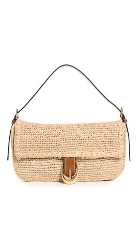 STAUD Women's Harlow Raffia Shoulder Bag, Natural/Tan, One Size | Amazon (US)