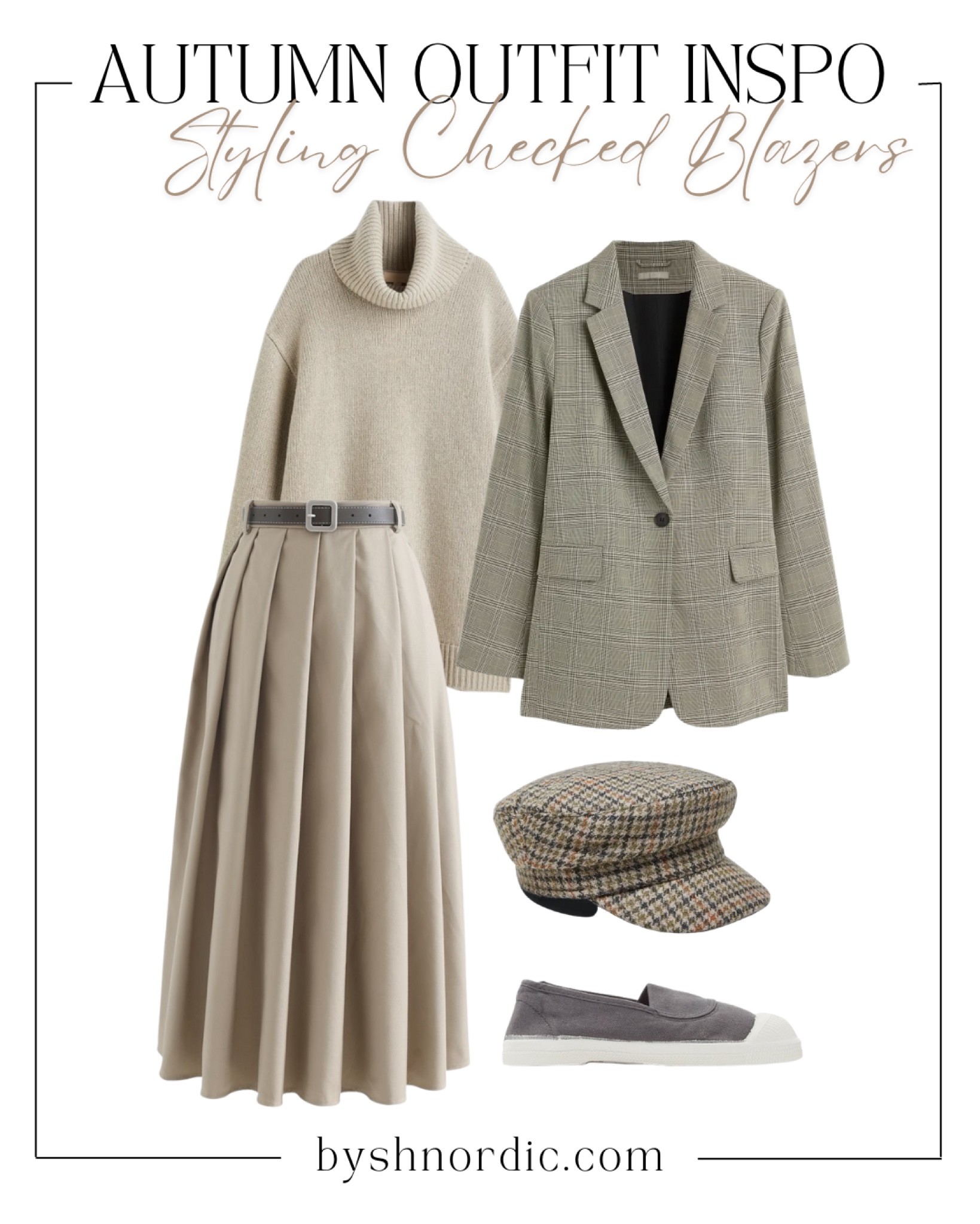 One way to style a checkered blazer is to pair it with a pleated skirt and a polo-neck jumper. Finish it off with a wool hat and a canvas slip on. Skirt is almost out of sizes but I'll link some alternatives

#AutumnFashion #AutumnStyle #AutumnOutfitInspo #StyleGuide

#LTKSeasonal #LTKstyletip #LTKworkwear