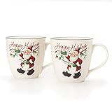 Pfaltzgraff Winterberry Mug Porcelain Naughty And Nice (Set of 2), 20 oz, Assorted - | Amazon (US)