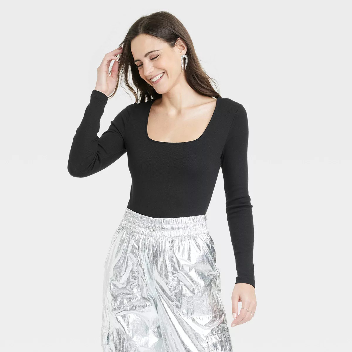 Women's Long Sleeve Slim Fit T-Shirt - A New Day™ | Target