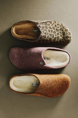 Birkenstock Zermatt Wool Felt Shearling Clogs | Anthropologie (US)