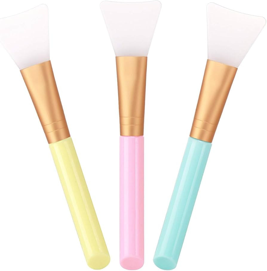 3PCS Silicone Face Mask Brush,Mask Beauty Tool Soft Silicone Facial Mud Mask Applicator Brush Hai... | Amazon (US)