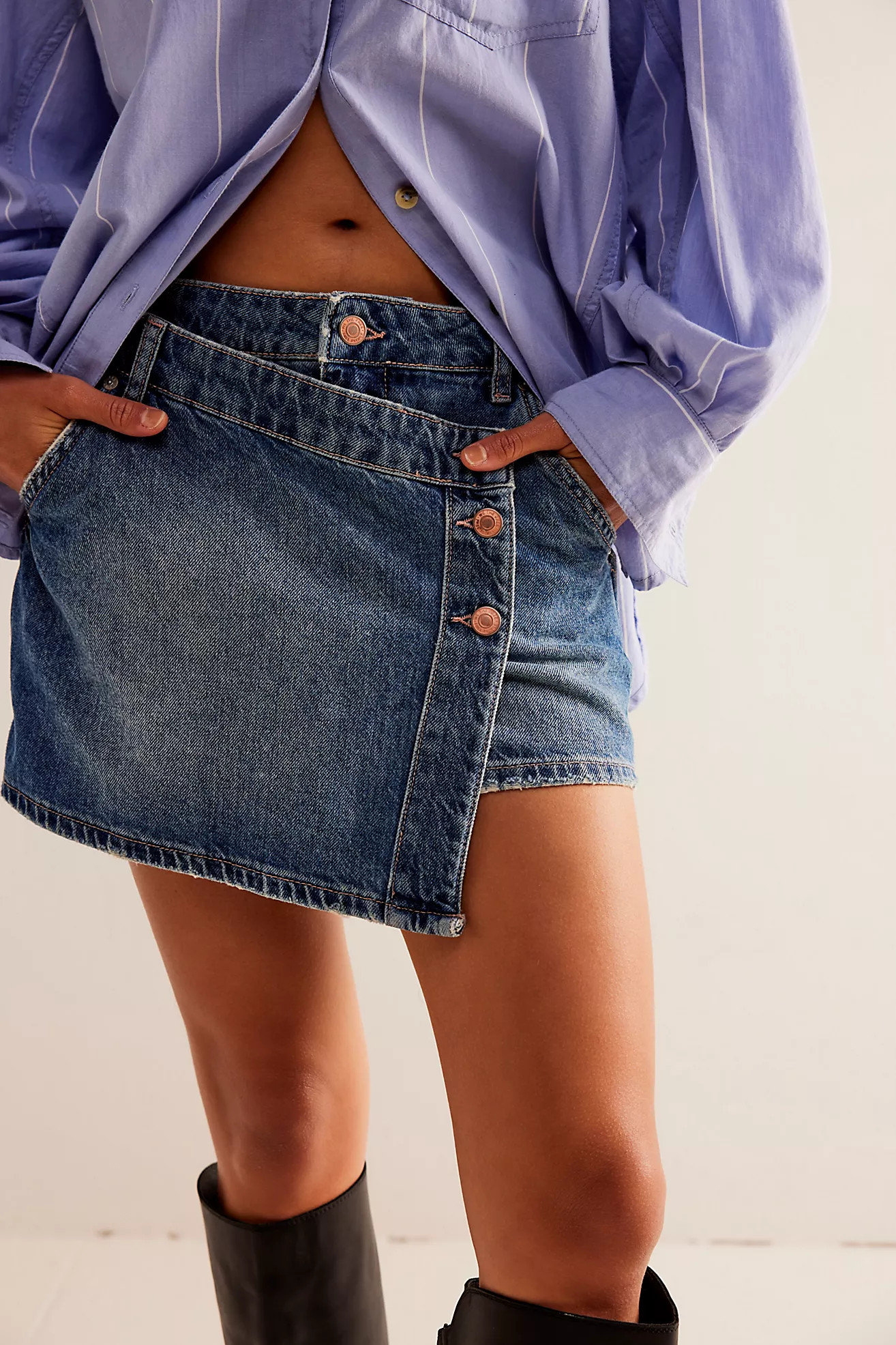 We The Free Wynne Denim Skirt | Free People (Global - UK&FR Excluded)