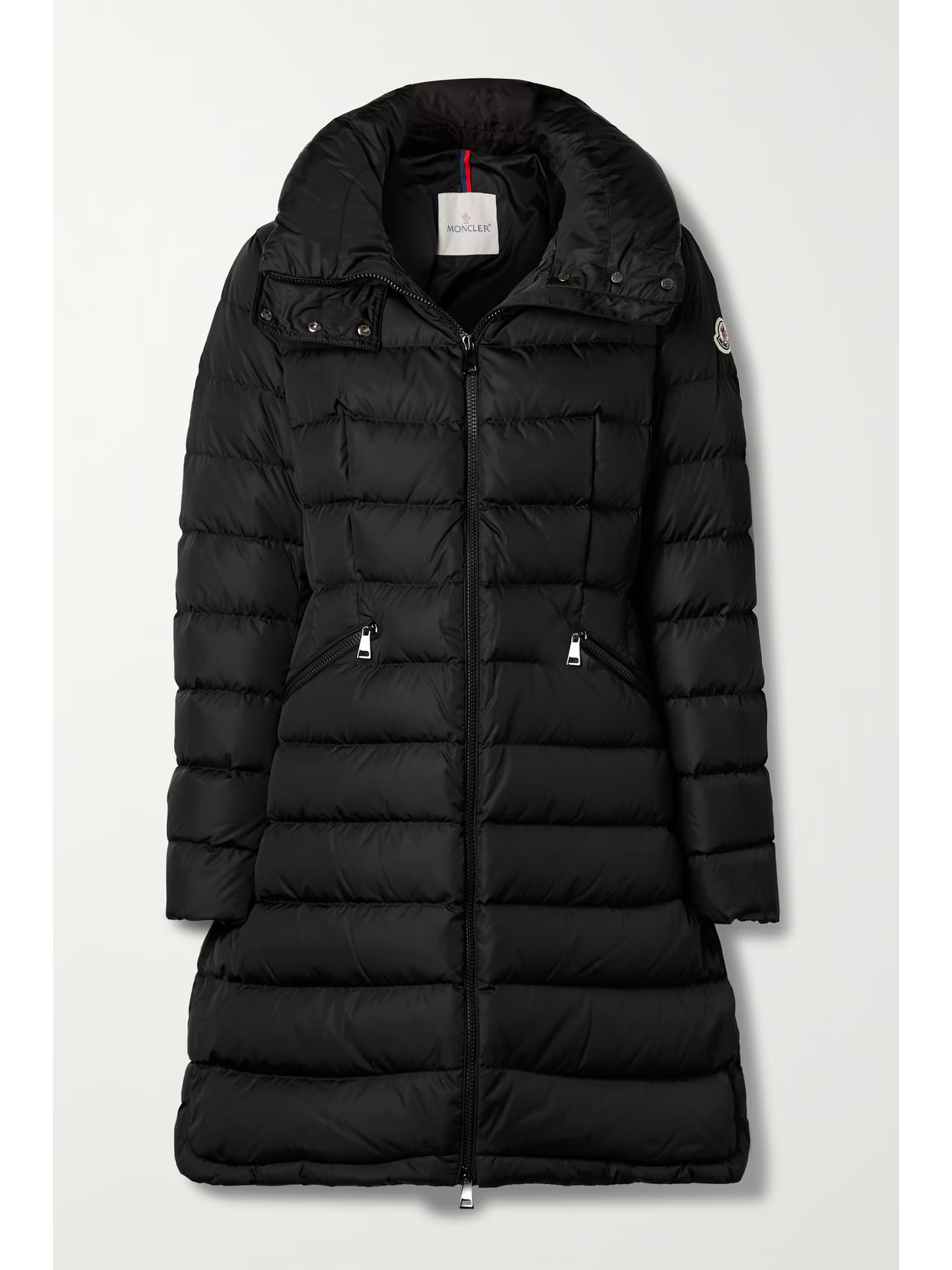 Moncler - Flammette Hooded Quilted Shell Coat - Black | NET-A-PORTER (US)