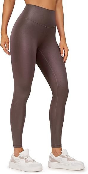 CRZ YOGA Butterluxe Matte Faux Leather Leggings for Women 25''/28'' - High Waisted Stretch Ankle ... | Amazon (US)