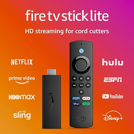 Fire TV Stick Lite with latest Alexa Voice Remote Lite (no TV controls), HD streaming device | Amazon (US)