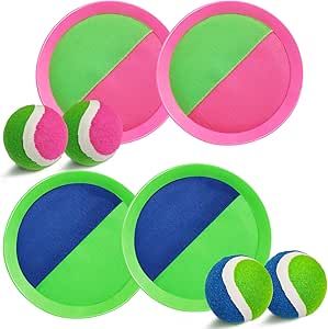 Jalunth Ball Catch Set Game Paddle - Beach Toys Back Yard Pool Outdoor Games Backyard Throw Catch... | Amazon (US)