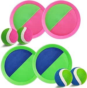 Jalunth Ball Catch Set Game Paddle - Beach Toys Back Yard Pool Outdoor Games Backyard Throw Catch... | Amazon (US)