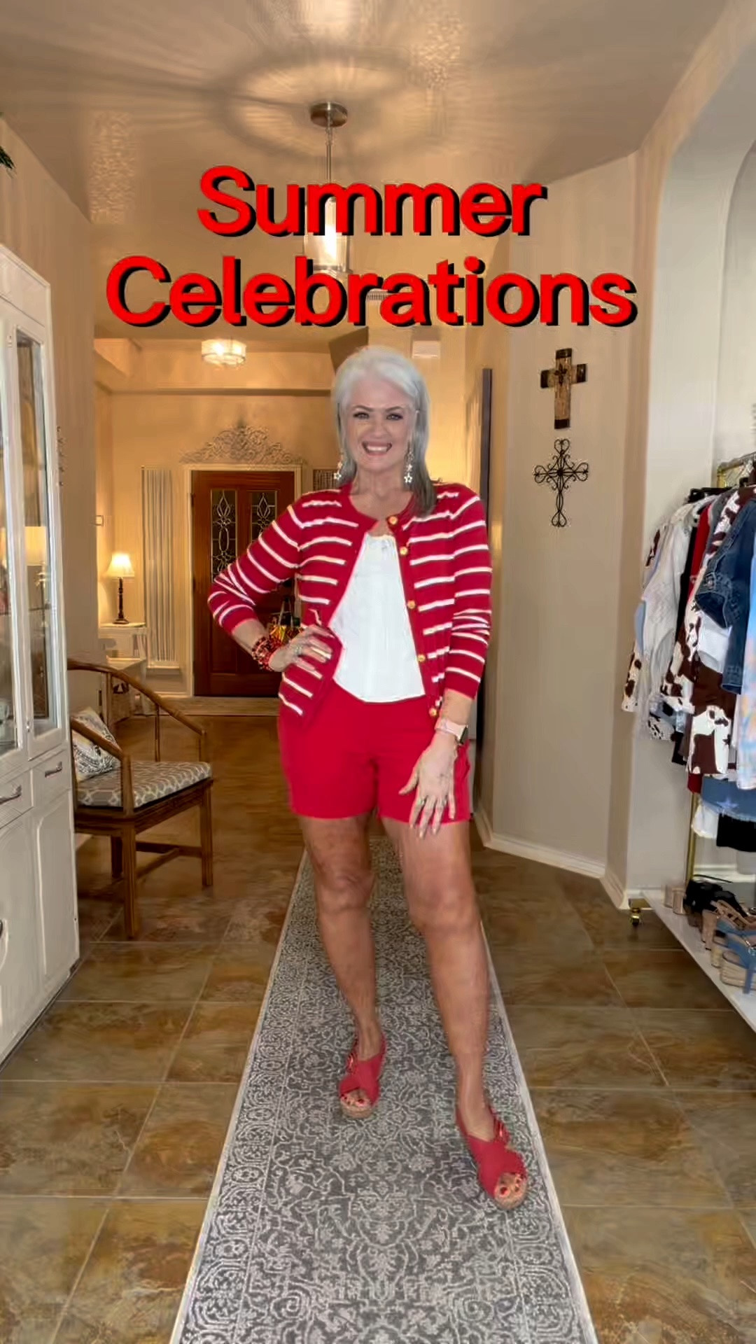 Celebrate the summer with RED, WHITE & a GREAT HAT!  All pieces are medium and fit great. Very lightweight and breathable fabrics. Stay cute and cool.

#LTKootd #LTKSeasonal #LTKSaleAlert