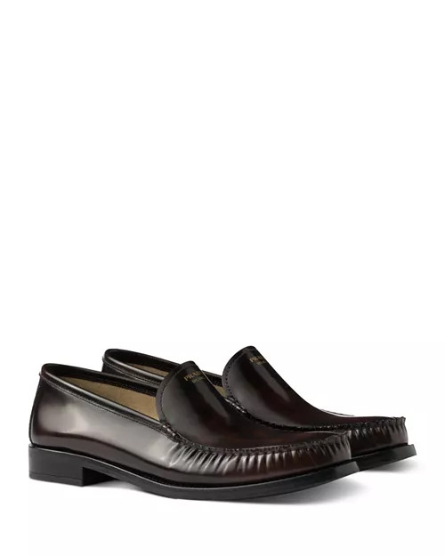 Prada Women's Brushed Leather Loafers | Bloomingdale's Prada Women's Shoes | Bloomingdale's (AU)