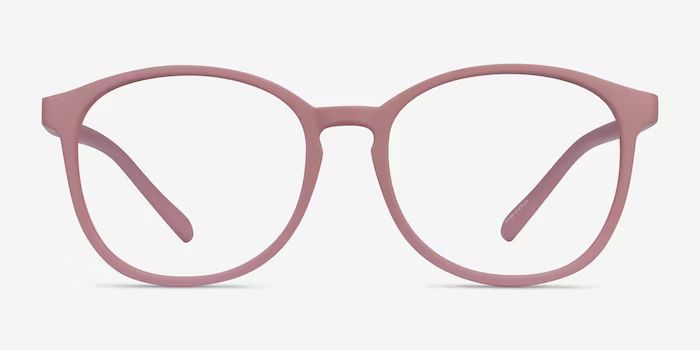Dutchess - Round Matte Pink Frame Glasses For Women | EyeBuyDirect | EyeBuyDirect.com