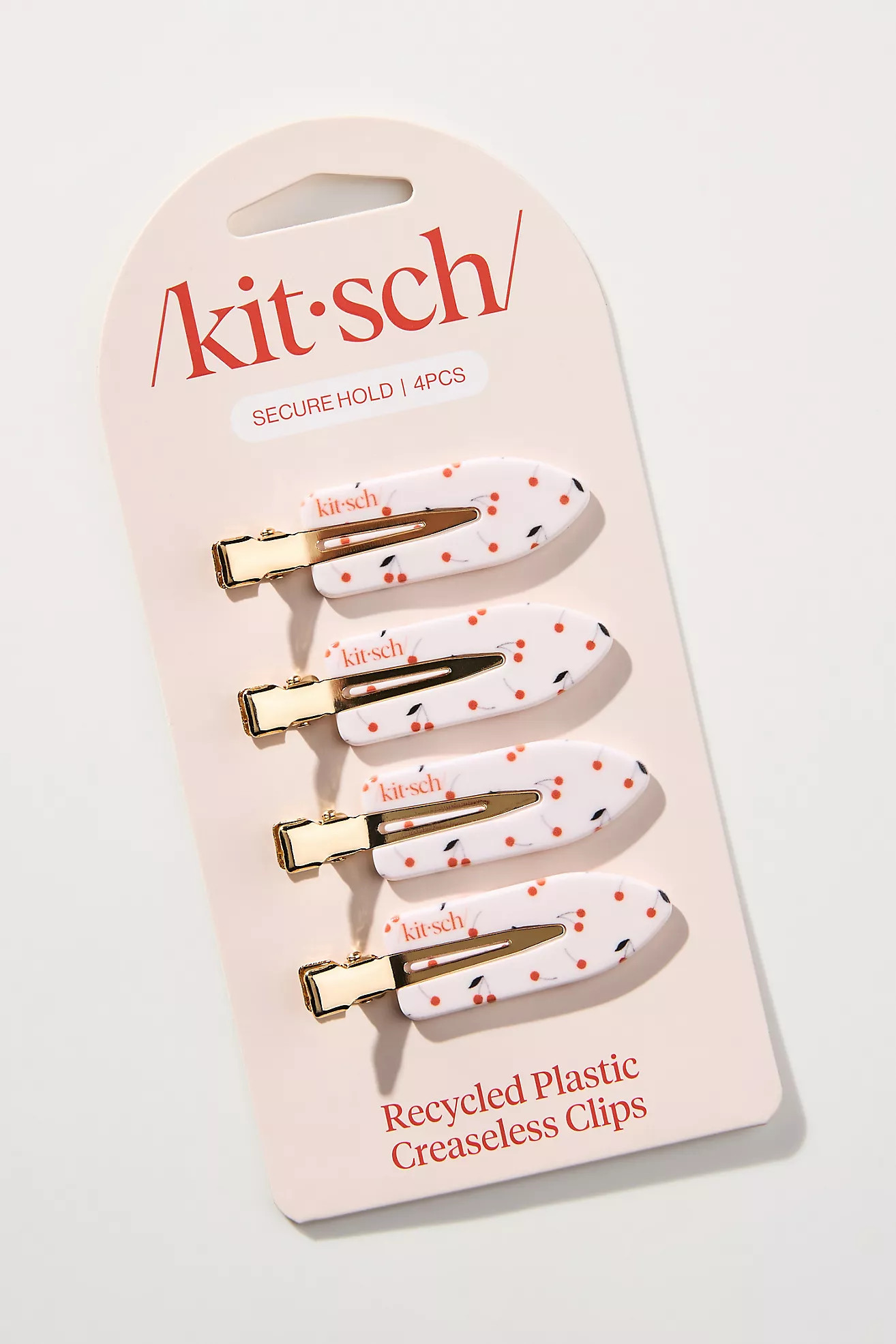KITSCH Cherry Print Creaseless Hair Clips | Anthropologie (US)