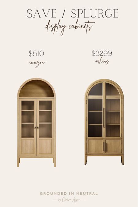 It’s save vs. splurge time! I’m loving both of these display arched cabinets for your living space. You can’t go wrong with either picks! 

#LTKHome #LTKStyleTip