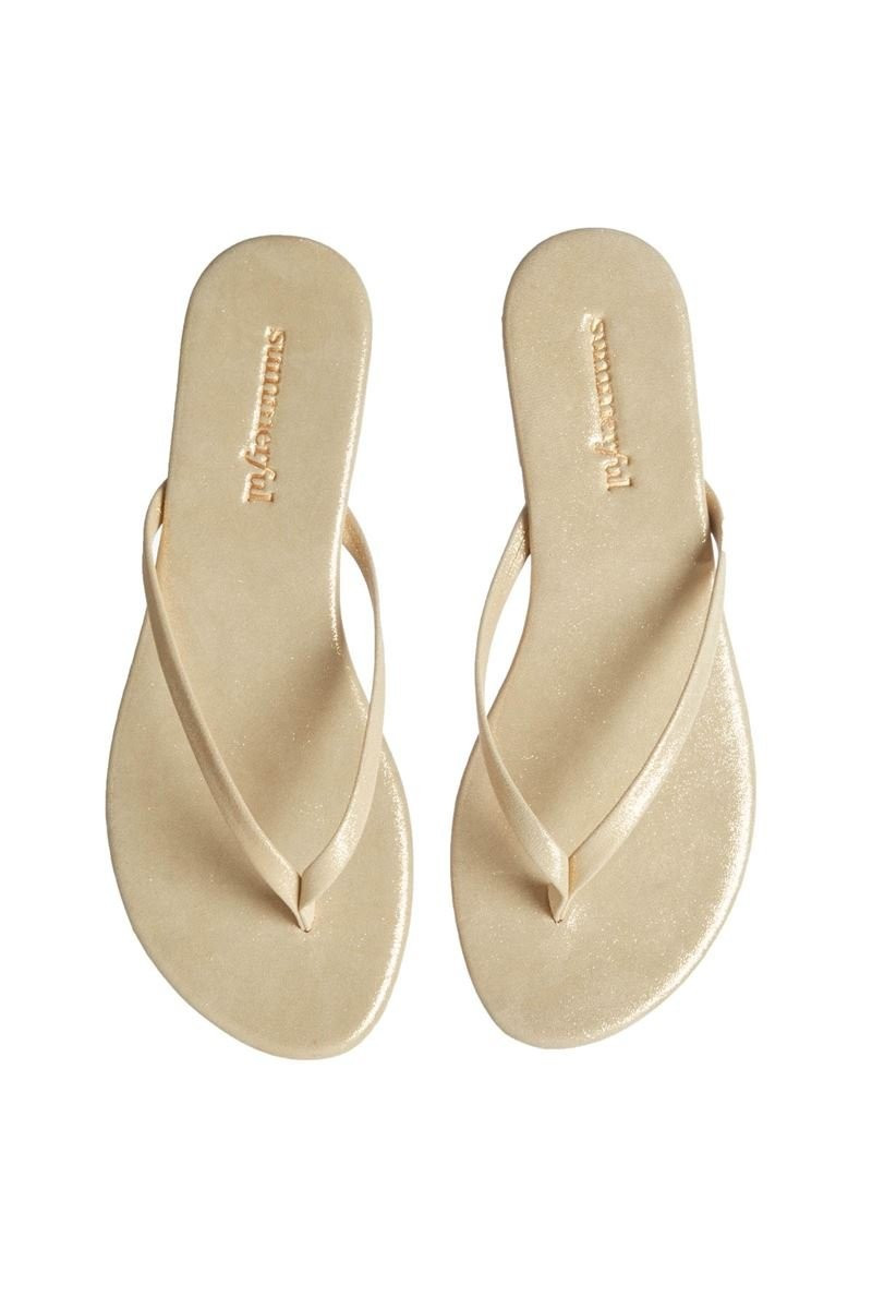 Metallic Thong Flip Flops | Everything But Water