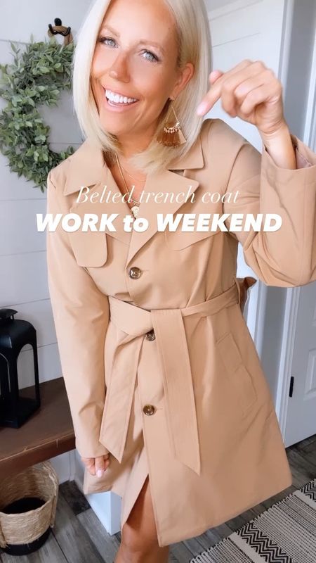 I’m so excited for this belted trench coat I found on Walmart!!!!! It’s such a classic trend that really never goes out of style!!! #ad #walmartfashion It comes in black too and is only $29.98 🥳 
@walmart @walmartfashion
⬇️⬇️⬇️
Coat size small
Sweater medium
Hoodie large
Pants and leggings small
Heels/sneakers TTS#LTKunder50

Follow my shop @groceryglammama on the @shop.LTK app to shop this post and get my exclusive app-only content!

#liketkit #LTKstyletip #LTKworkwear
@shop.ltk
https://liketk.it/4hQk8

#LTKfindsunder50 #LTKstyletip #LTKworkwear