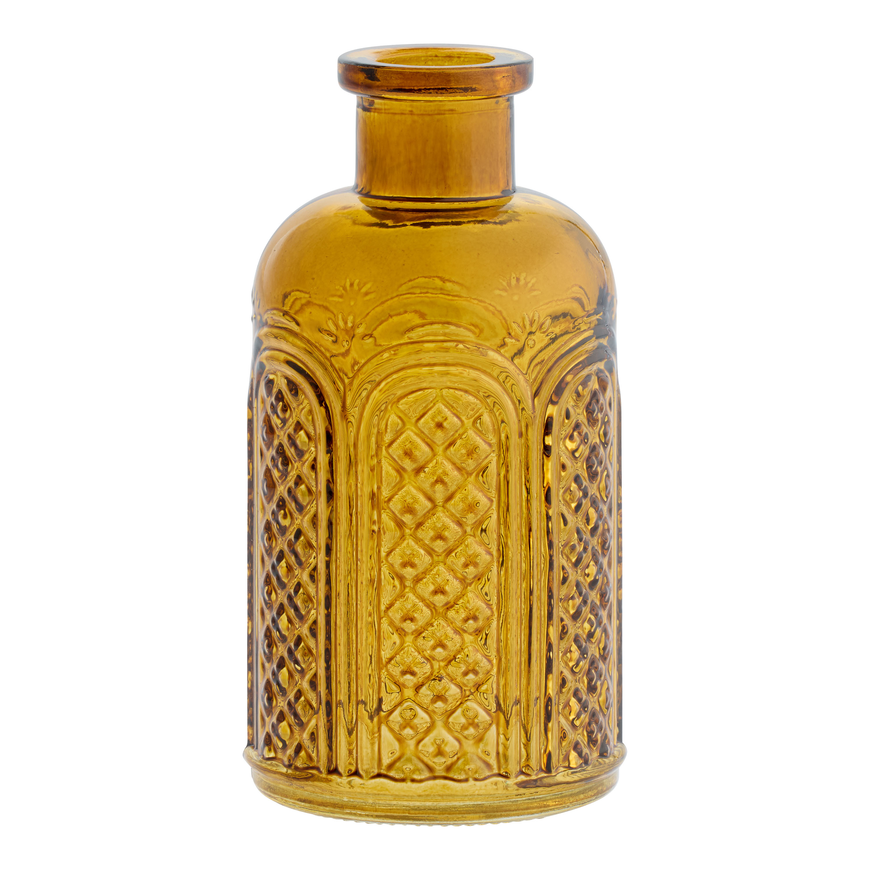 Pressed Glass Lattice Bud Vase | World Market