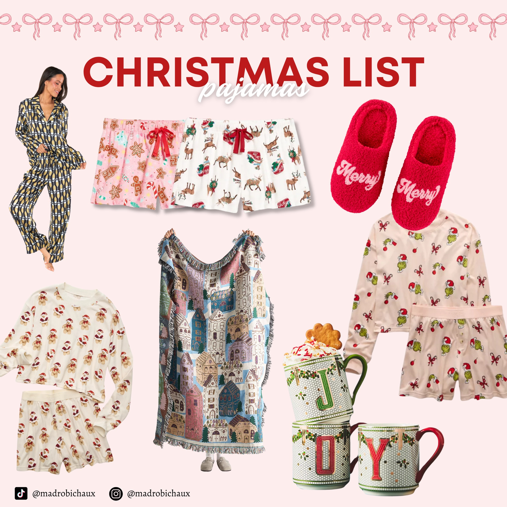 getting cozy this holiday season with some pjs ❄️🧦✨

Christmas pajamas, holiday pjs, family pjs, cozy, festive gifts, the night before christmas, christmas pjs, american eagle pjs 

#LTKHoliday #LTKSeasonal #LTKGiftGuide