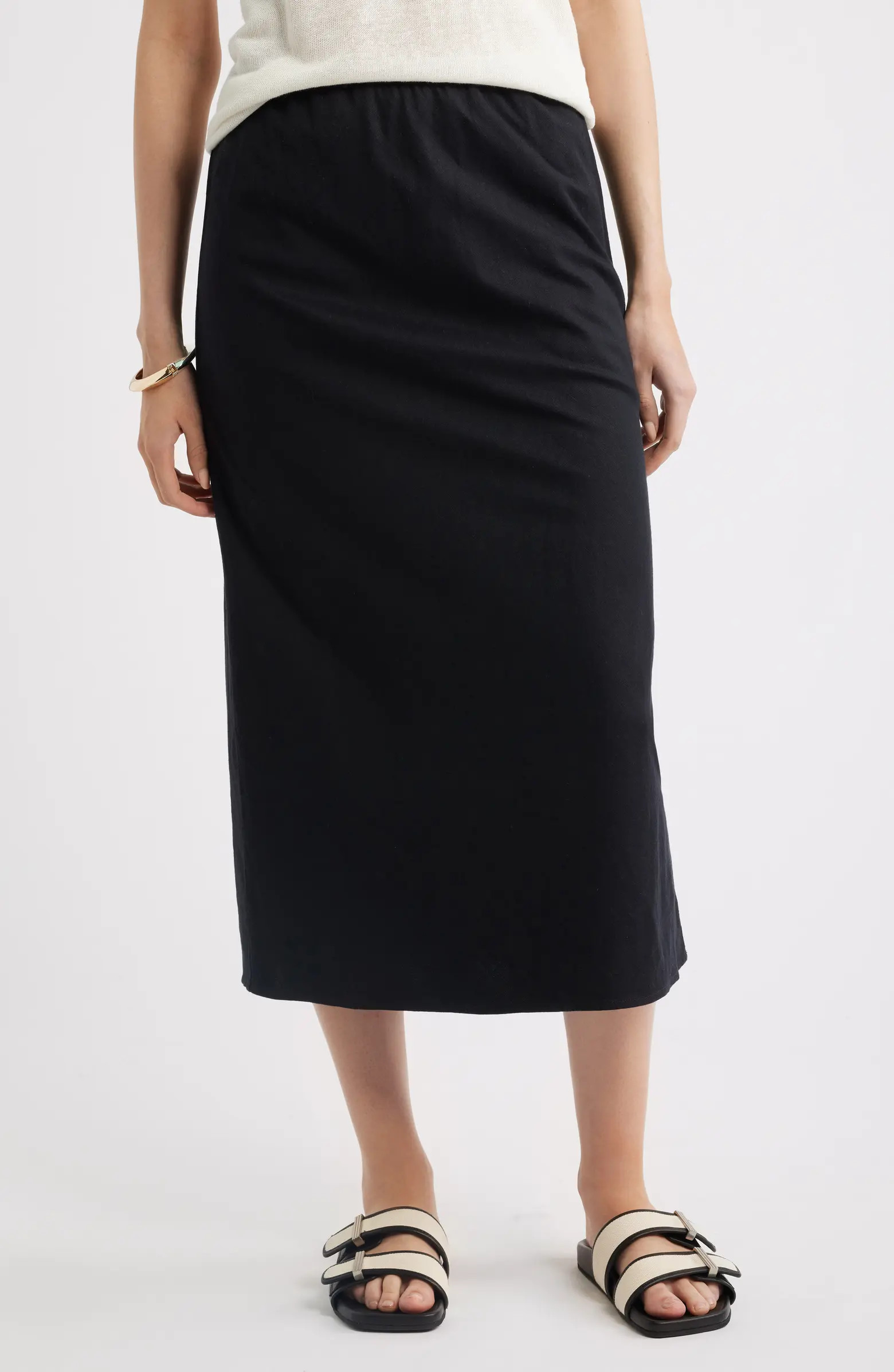 Nordstrom Linen Blend Midi Skirt | Nordstrom | Nordstrom