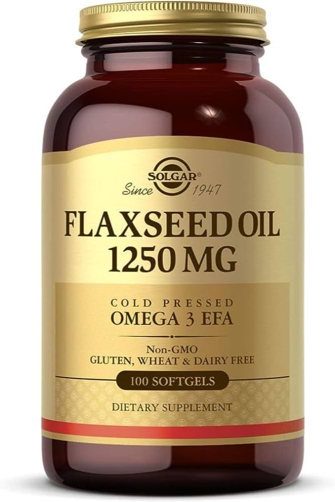 Solgar Flaxseed Oil 1250 mg Softgels - Food Supplement, Pack of 100 - Alpha-Linolenic Acid - For ... | Amazon (UK)