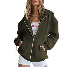EFAN Women's Cute Hoodies Teen Girl Fall Jacket Oversized Sweatshirts Casual Drawstring Clothes Z... | Amazon (US)
