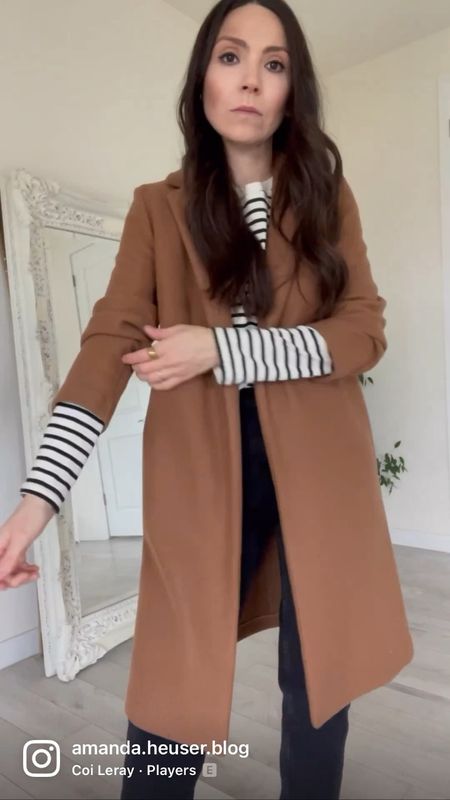 Khaki coat with striped top outfit for coffee meetings ☕️🖤

Brown coat outfit
Top with stripes
Minimalist outfit 
High heeled loafers
Loafers with heels
Black shiny loafers
Black loafers outfit
Mom jeans
Black mom jeans 

#LTKworkwear #LTKstyletip #LTKunder100