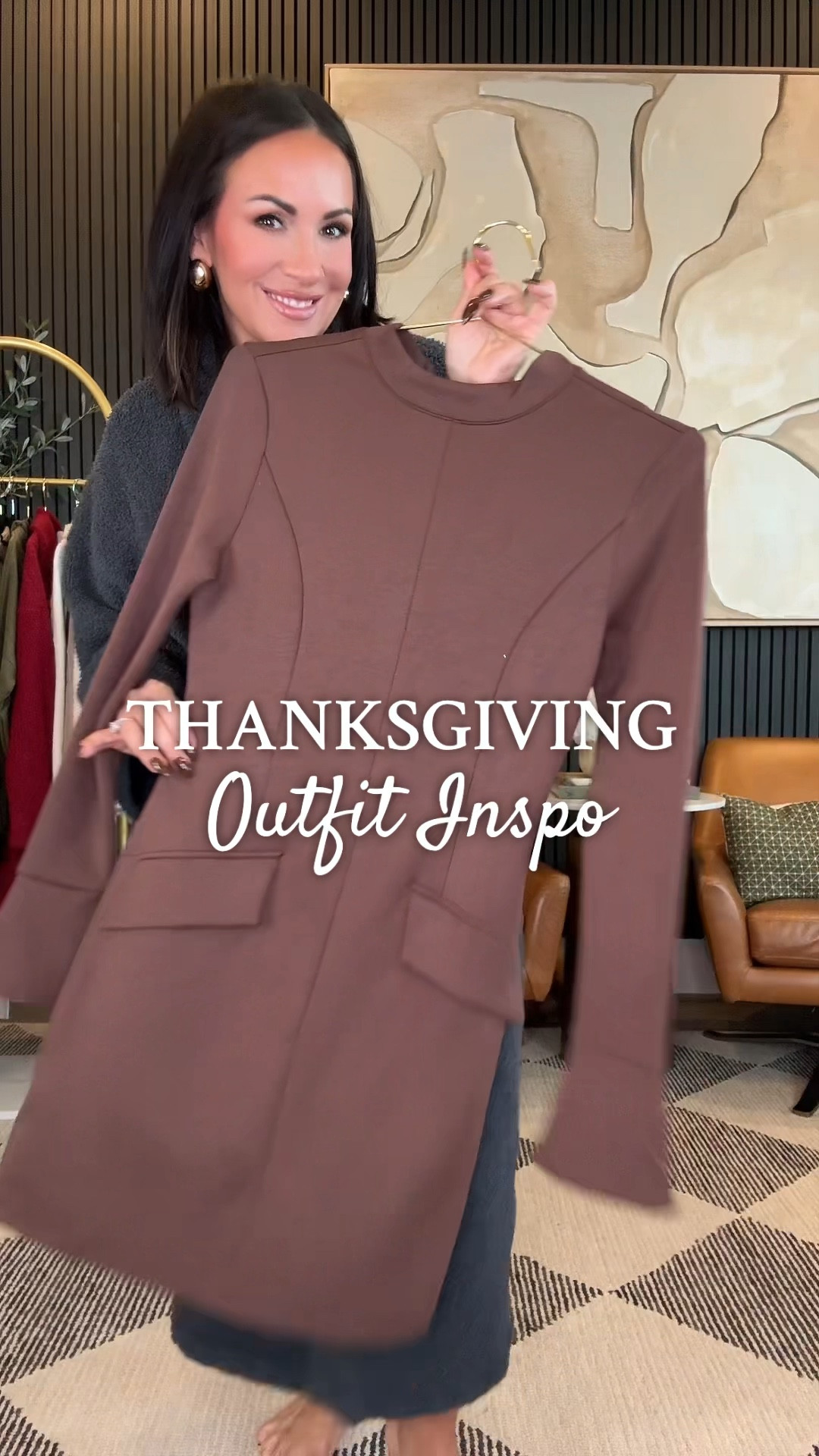 Thanksgiving Outfit Inspo 🍂✨

Going for a cozy, chic vibe in rich fall tones! Love pairing this monochrome brown with a hint of leopard for an extra touch 🤎🐻🍂✨

5’2” | 130 lbs | 34DD | 25” waist

#ThanksgivingOutfit #FallStyle #HolidayFashion #PetiteStyle #MonochromeLook #affiliate #OOTD #FallOutfit #ChicLayers #fashionover40 #outfitinspo