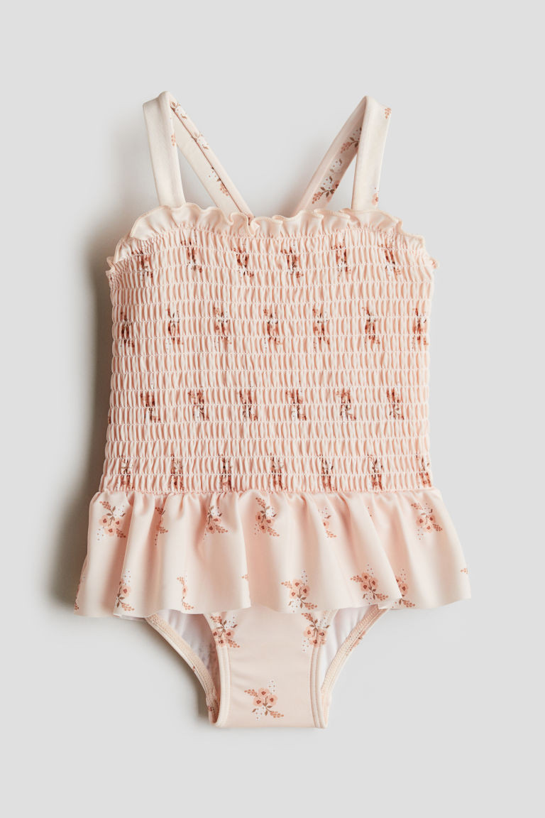 H & M - Smocked Swimsuit - Orange | H&M (US + CA)