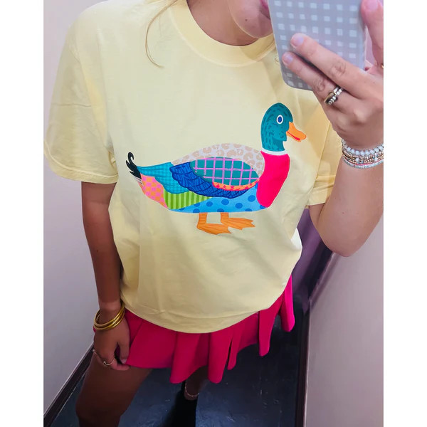 Mallard Duck Faux Patch Graphic T Shirt | Southern Roots Clothing Co.