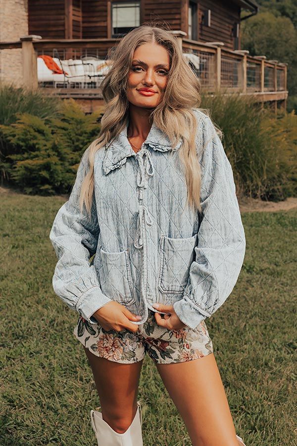 Nashville Cutie Quilted Denim Jacket | Impressions Online Boutique