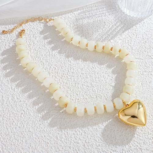 LILIE&WHITE Mothers Day Gifts for Mom Daughter Resin Chunky Beaded Necklace for Women Minimalisti... | Amazon (US)