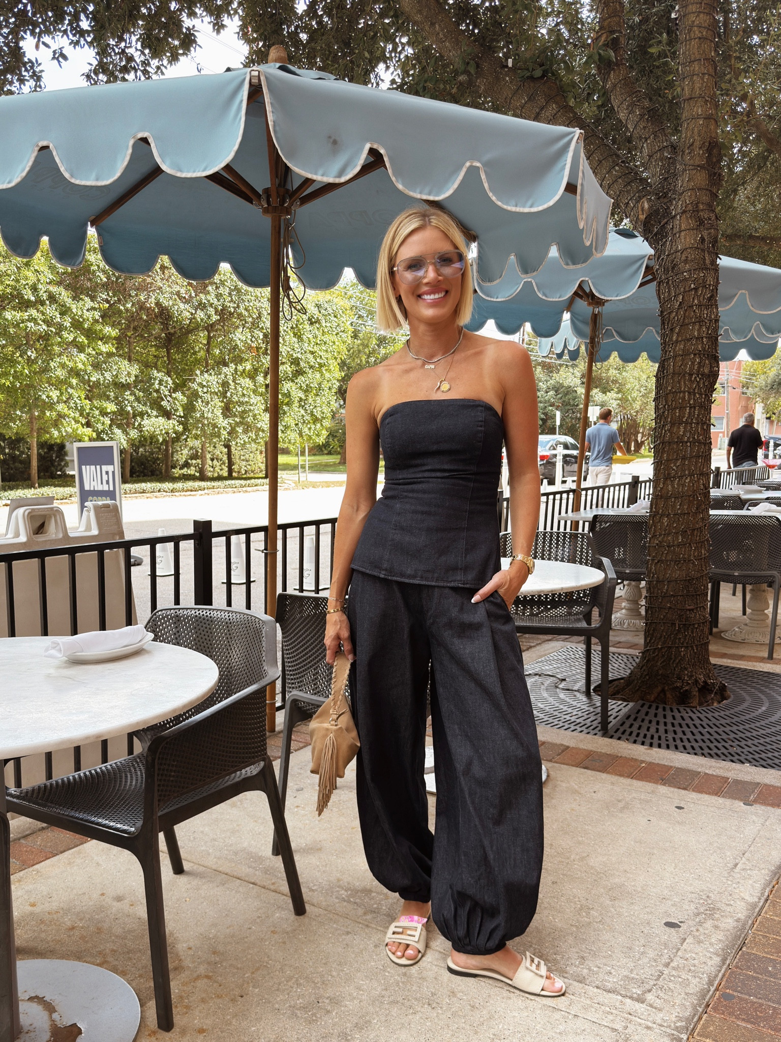 the denim matching set that can be dressed up or down 💙🙏🏼

wearing size small top & bottom 

#LTKFindsUnder100 #LTKItBag