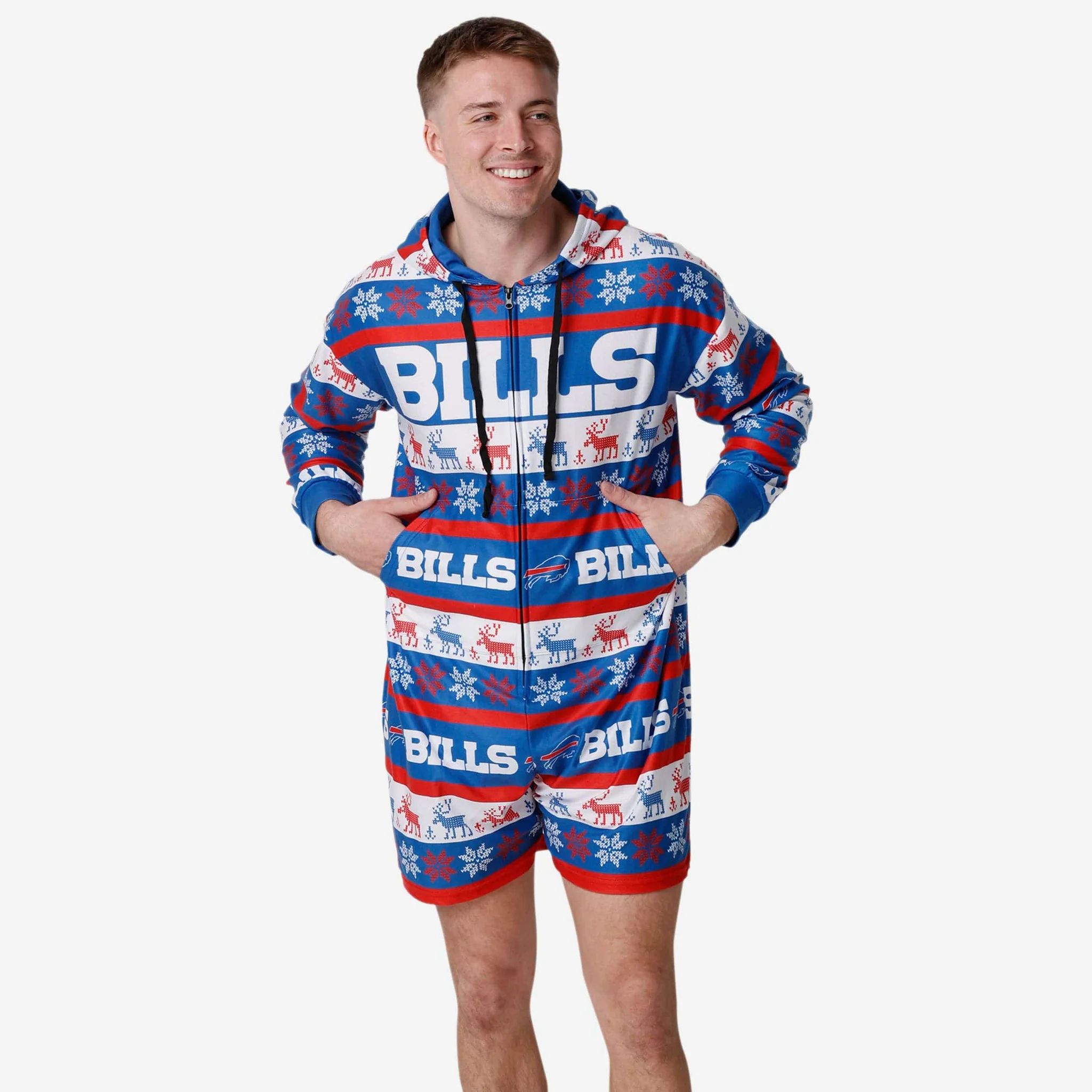 Buffalo Bills Ugly Short One Piece Pajamas | FOCO inc