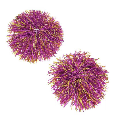 Unique Bargains Finger Ring Game Cheer Pom Poms Rose Red Gold Tone 1 Pair | Target