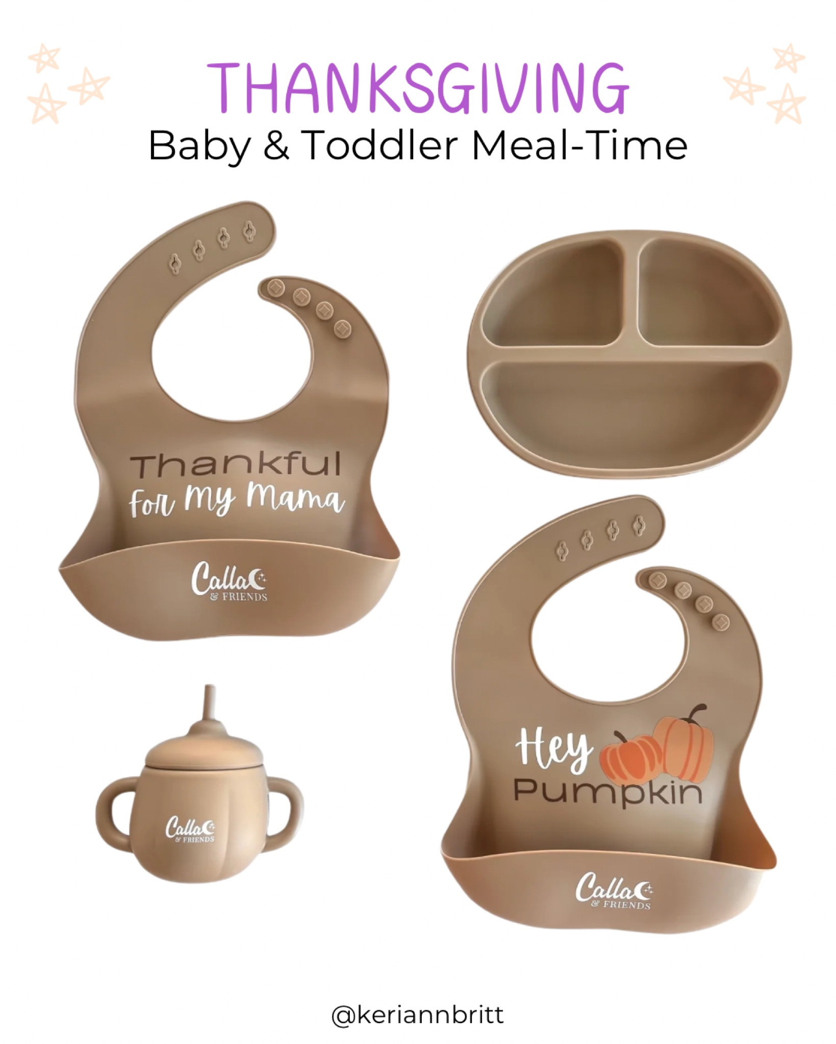 Thanksgiving Baby and Toddler Bibs and Meal-Time Essentials 

#ad #callaandfriends / silicone bib / silicone plate / thanksgiving baby / thanksgiving gift / thanksgiving dinner 

#LTKSeasonal #LTKBaby #LTKKids