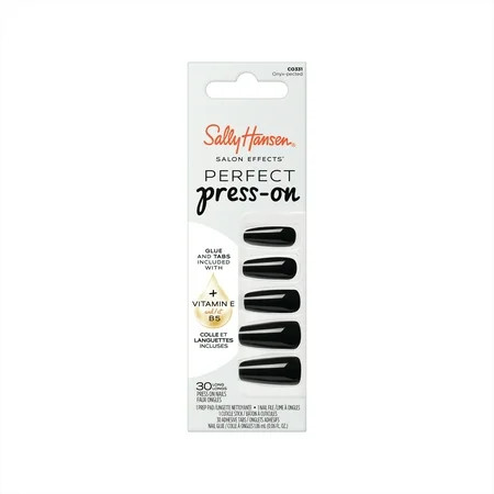 Sally Hansen Salon Effects Perfect Press-On Nails, Onyx-Pected, Non-Damaging, Easy to Apply | Walmart (US)
