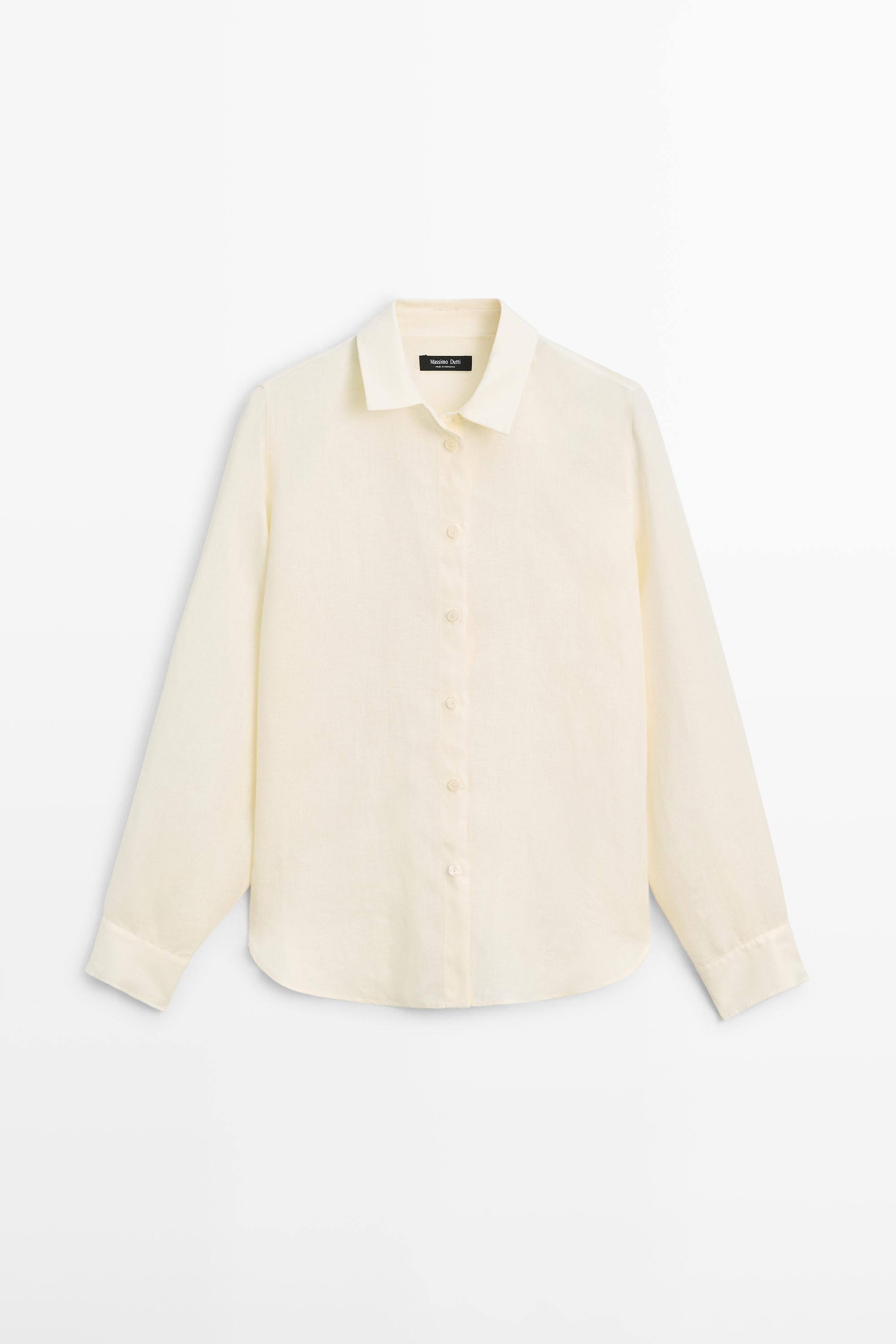 Flowing 100% linen shirt | Massimo Dutti US
