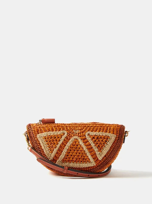 Anya Hindmarch - Orange Woven-raffia Cross-body Bag - Womens - Orange | Matches (US)