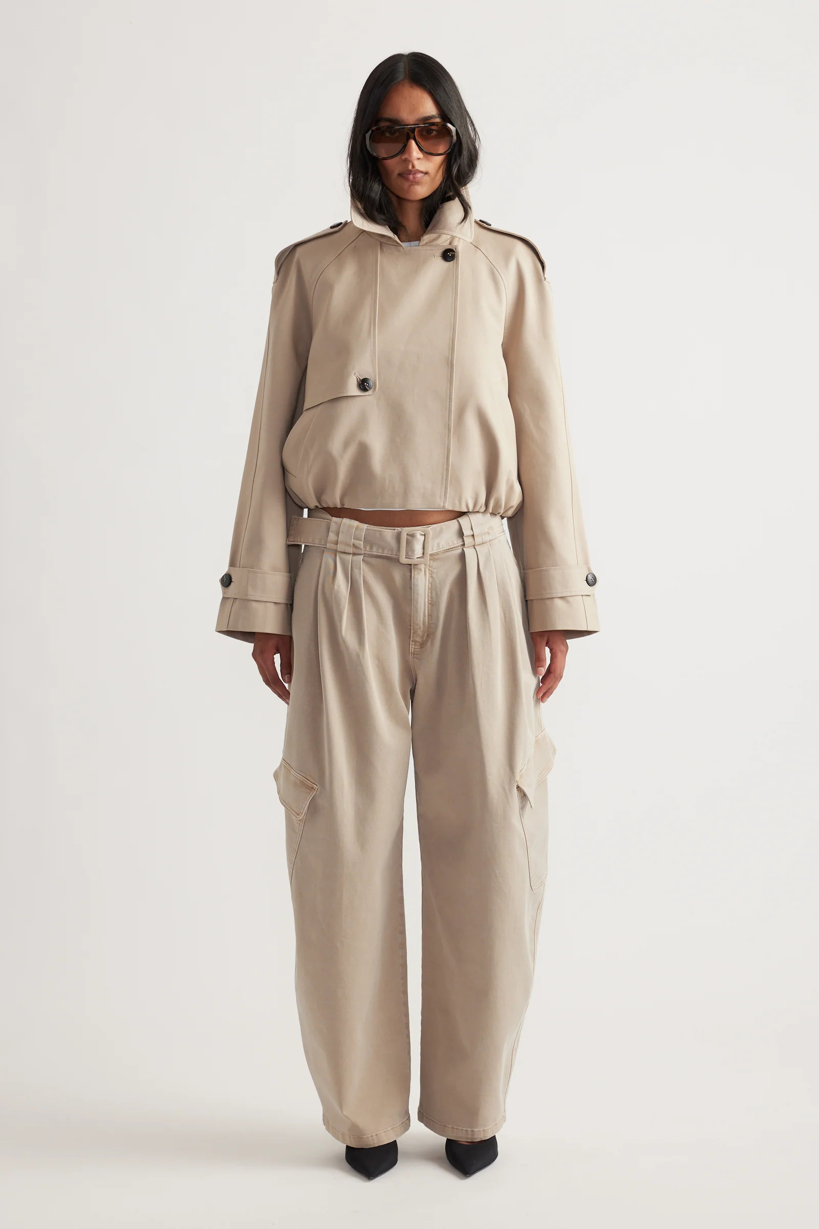 Elia Balloon Cargo Pants - Cashew | DECJUBA