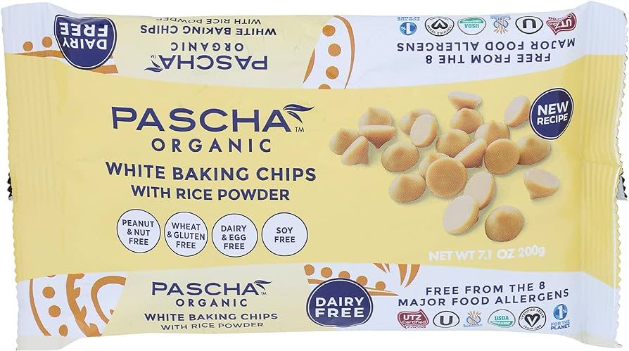 Pascha, Organic White Rice Chocolate Baking Chips, 7.1 Ounce | Amazon (US)
