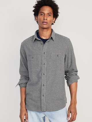 Soft-Brushed Flannel Shirt for Men | Old Navy (US)