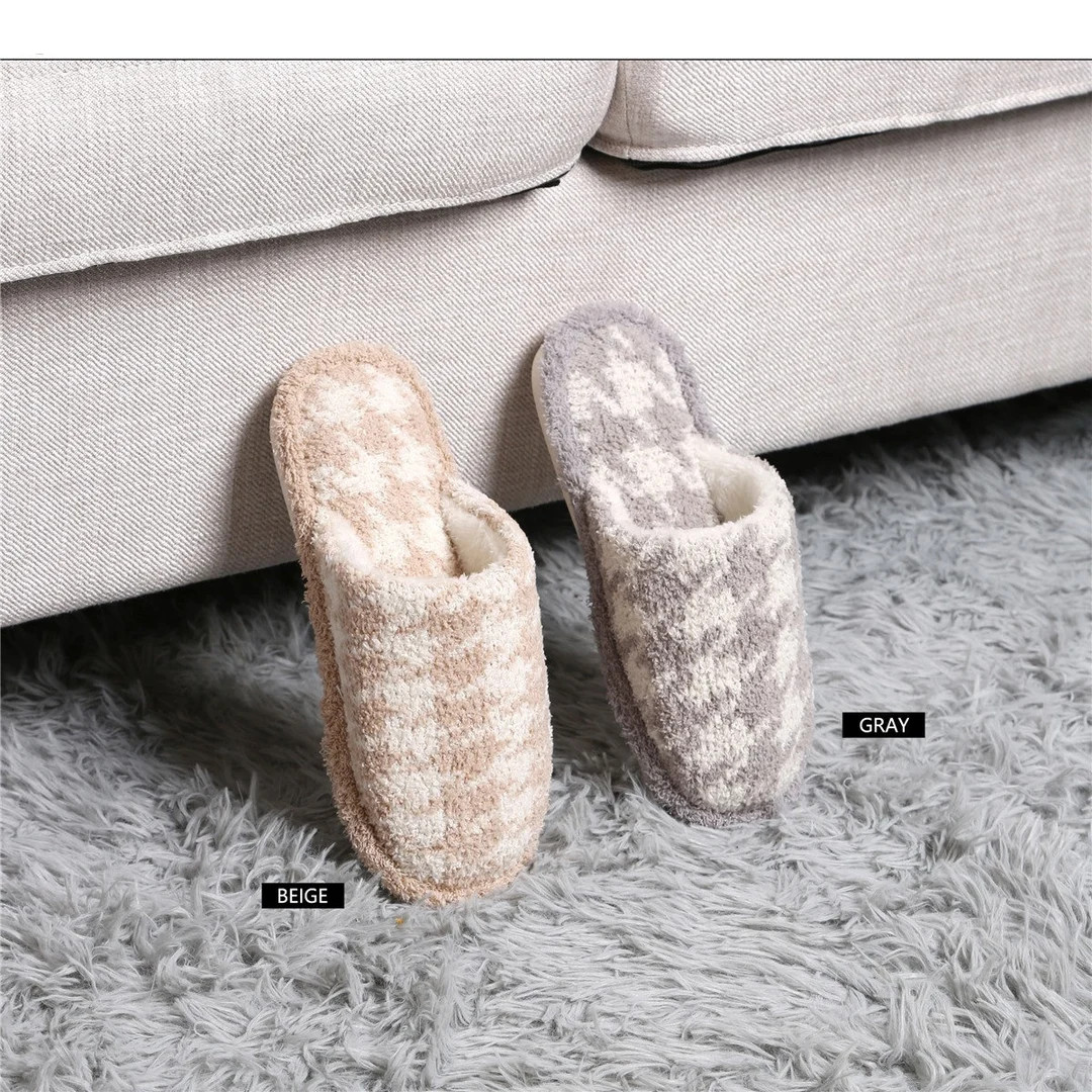 P/S New Comfyluxe Houndstooth Slipperscozy Slippersslippers - Etsy | Etsy (US)