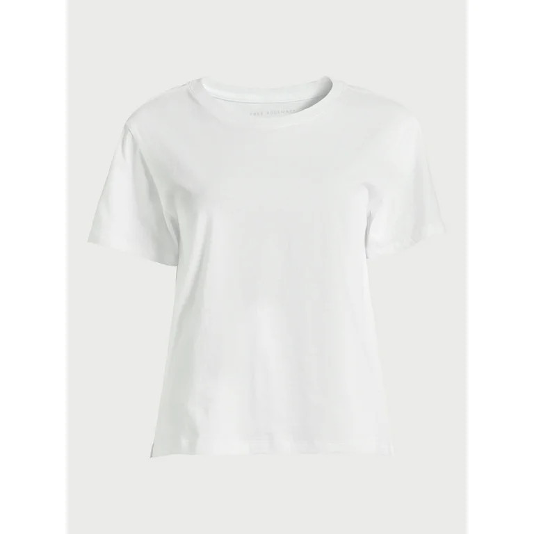 Free Assembly Women's Crop Box Tee with Short Sleeves, Sizes XS-XXL | Walmart (US)