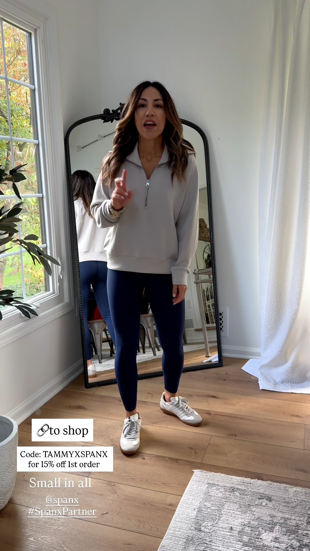 @spanx #spanxpartner small leggings, small top. Code TAMMYXSPANX for 15% off and free shipping on first time orders.



#LTKOver40 #LTKFindsUnder100