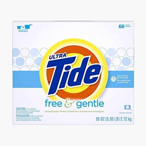 Tide Free & Gentle HE Turbo Powder Laundry Detergent, 68 Loads, 95 Oz | Amazon (US)