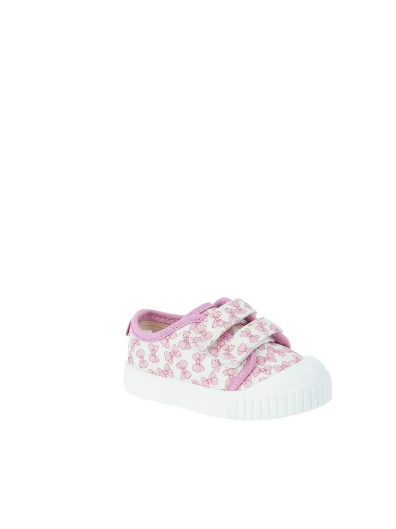 Wonder Nation Baby and Toddler Girls Two Strap Bump Toe Sneakers | Walmart (US)