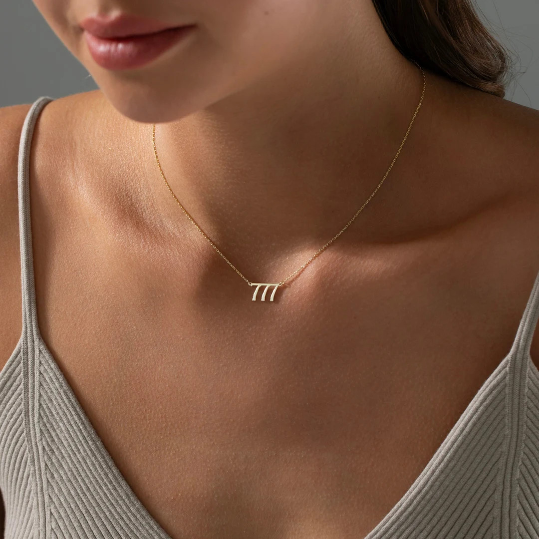 Angel Number Necklace, 111, 222, 333, 444, 555, 666, 777, 888 , Personalized Gift, Personalized J... | Etsy (US)