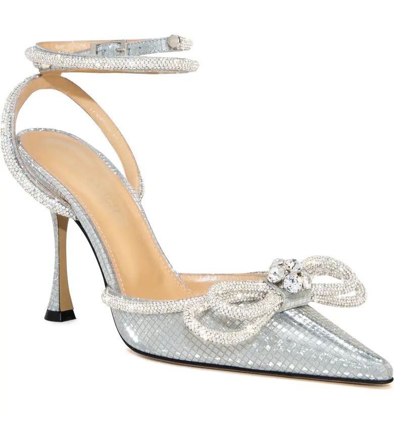 Crystal Double Bow Pointed Toe Pump (Women) | Nordstrom